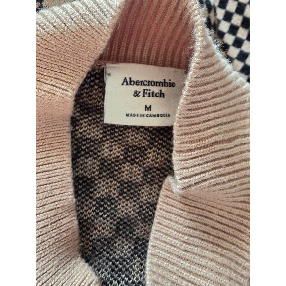 Abercrombie & Fitch Womens Checkerboard Long Sleeve Knit Dress Size M - Picture 4 of 6